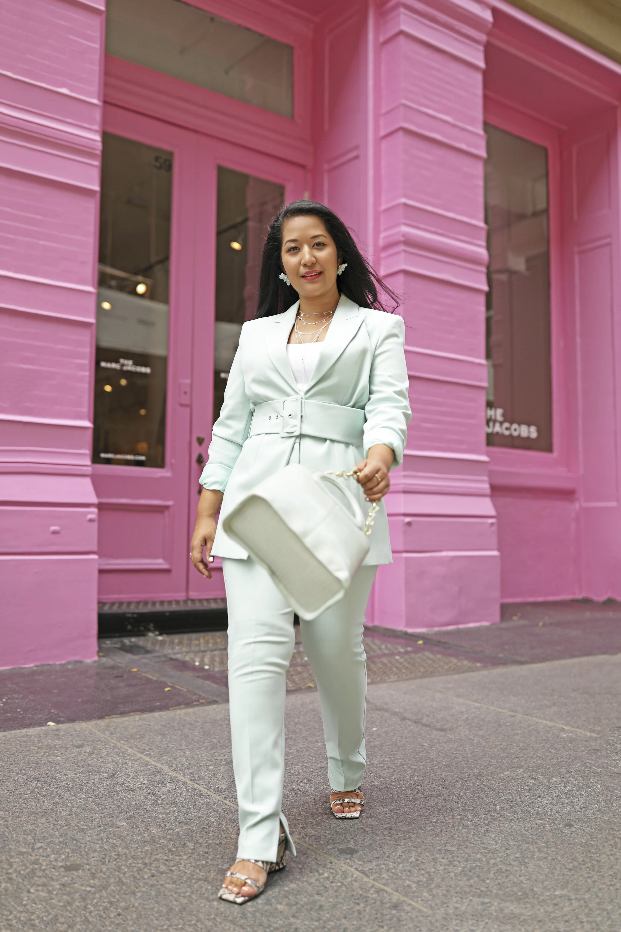 Mint green and pink outfit sale